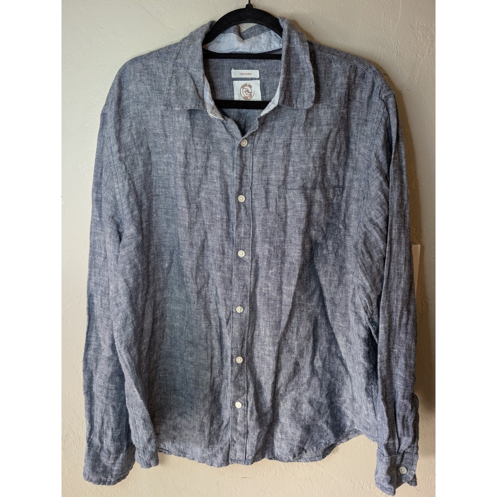 Panama Jack 100% Linen Blue‎ Button Down size XL